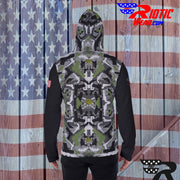 "Olive Color-Block Gun" Camo Toad Hoodie w/ Face Cover