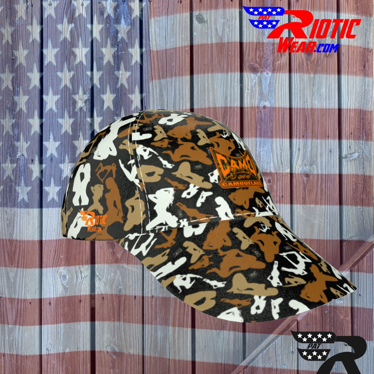"Brown/White Sexy" Camo Toad Snap-Back Cap