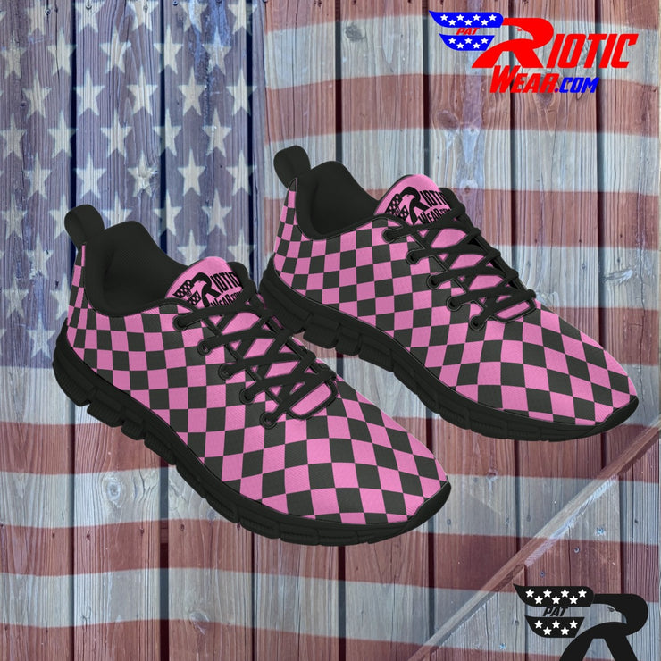 [[ Pink Checkered ]] Sports Athletic Premium Shoes