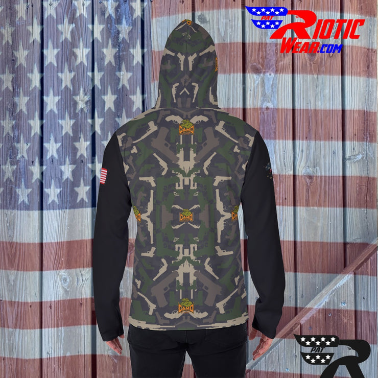 "Classic Color-Block Gun" Camo Toad Hoodie w/ Face Cover