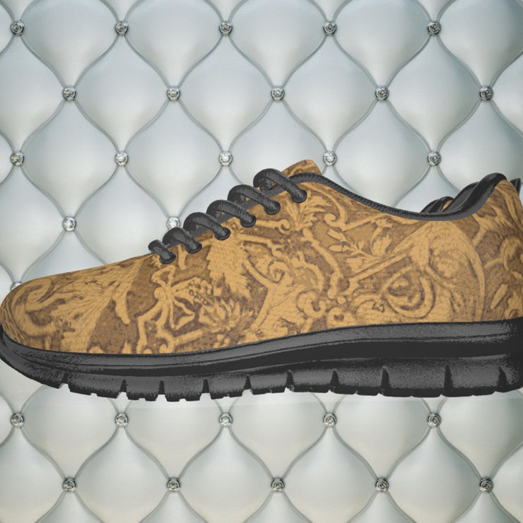 [[ Worked Leather Print ]] Men's Casual Shoe Black Soles