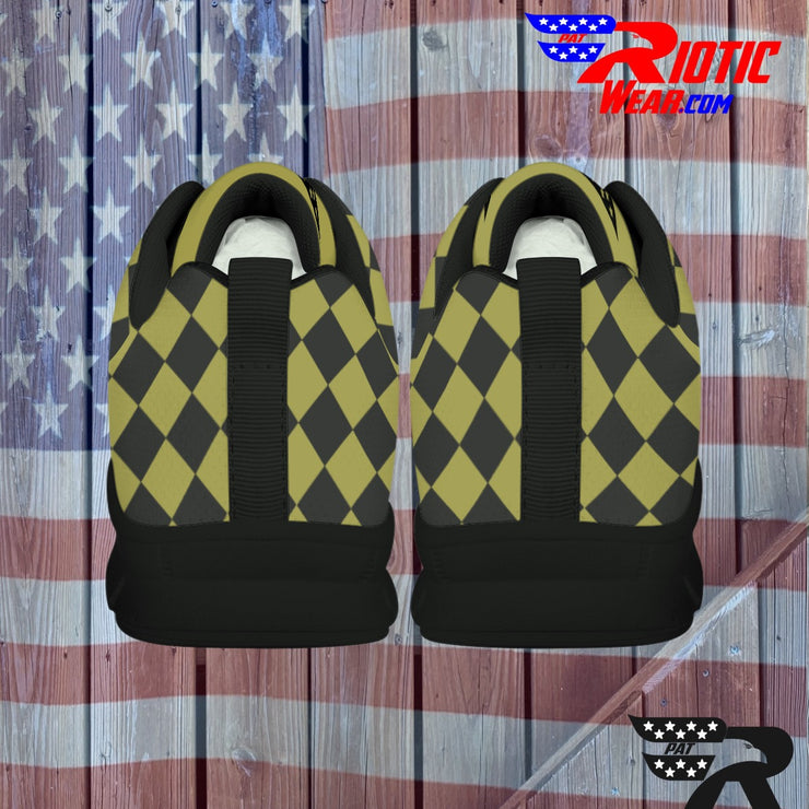 [[ Tan Checkered ]] Sports Athletic Premium Shoes