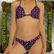 Black Bang & Boom (Pink Pistol & Grenade) Sling Bikini Swimsuit