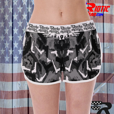 "White Gun" Camo Toad Ladies Track & Field Shorts