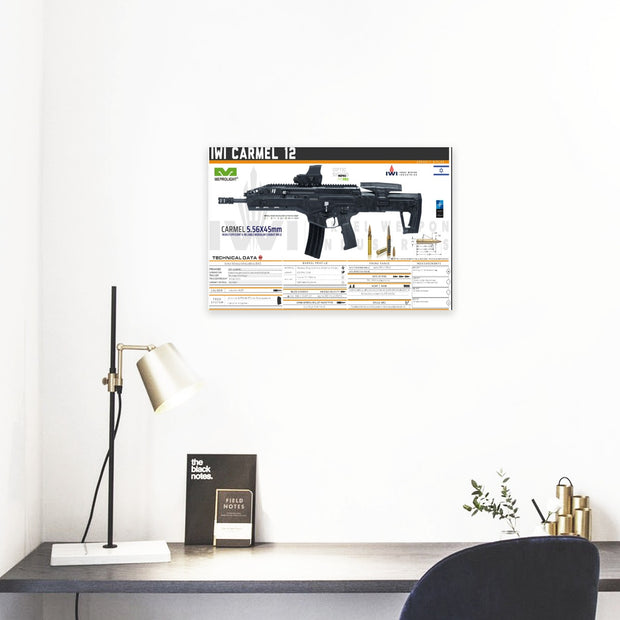 IWI CARMEL 12 Gun Spec Data Premium Wall Art Poster (Choose Size)