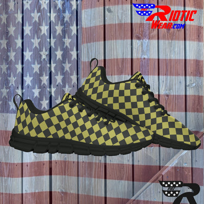 [[ Tan Checkered ]] Sports Athletic Premium Shoes