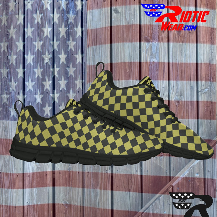 [[ Tan Checkered ]] Sports Athletic Premium Shoes