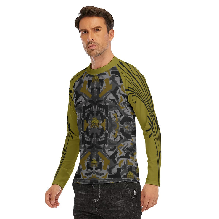 "Dark Gold Gun" Camo Toad Athletic Long Sleeve Premium Tee