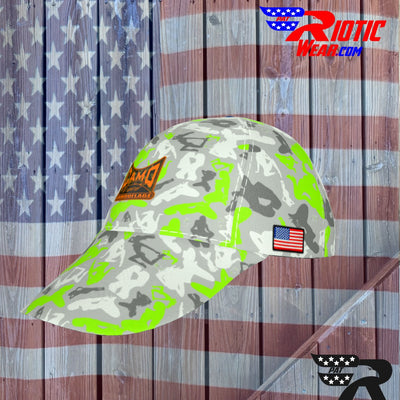 "Light Lime Sexy" Camo Toad Snap-Back Cap