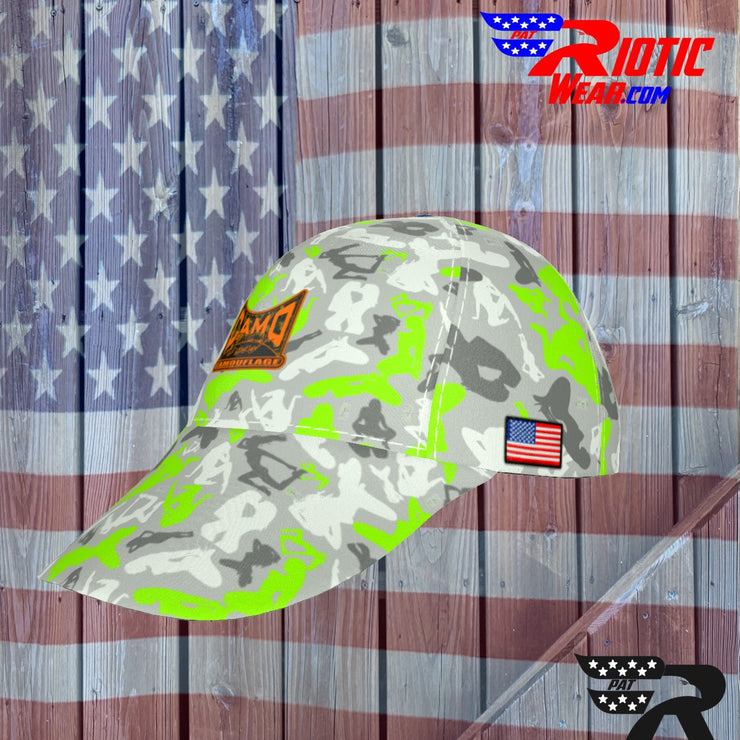"Light Lime Sexy" Camo Toad Snap-Back Cap