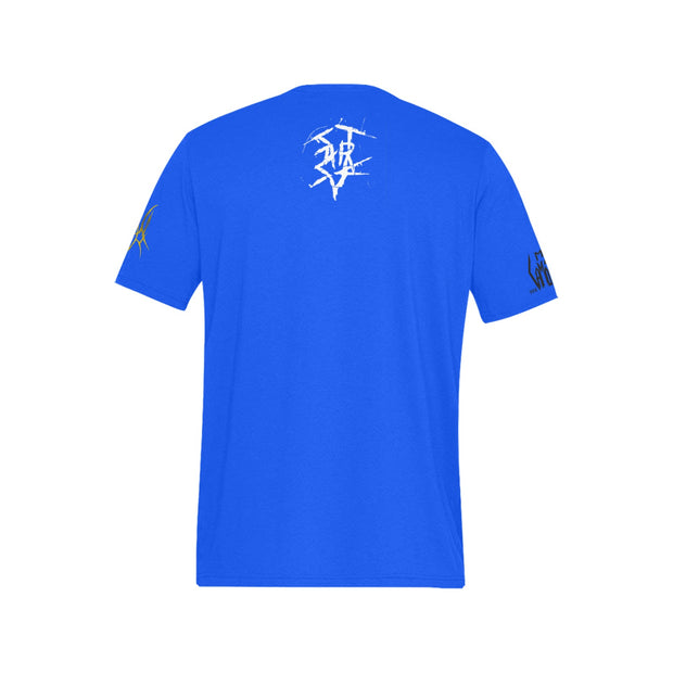 Blue FPS Gamer Logo Style Emblem Tee (Ships USA Customers ONLY)
