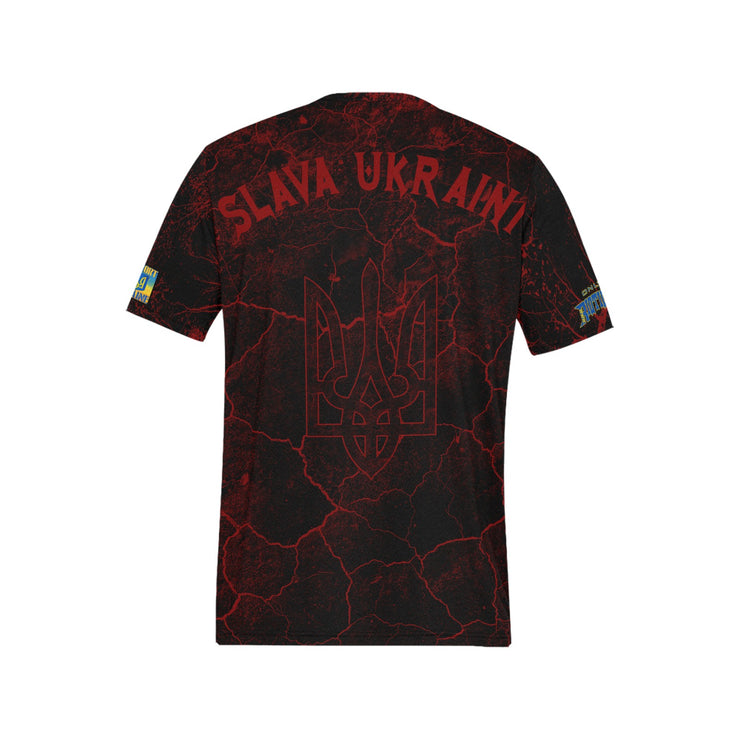Dark Starsky Black/Red Metal Style Premium Tee (Ships USA Customers ONLY)