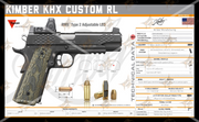 KIMBER KHX CUSTOM RL Gun Spec Data Premium Wall Art Poster (Choose Size)